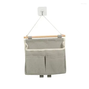 Storage Boxes Closet Hang Wall Basket Wall-mounted Bag Bedside Hanging Dormitory Student Mount Organizer With Pocket