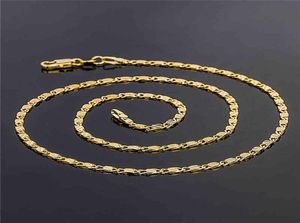 18K Chains 25MM 16 18 20 22 24 26 28 30 Women Necklace Jewelry Accessories Gold Chain For Charm Pendants Men039s Neckalce7734107