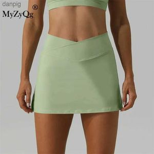 Kjolar myzyqg kvinnor tennis kjol slim-fit kort kjol andas mini kjol springa fitness frigörande ljus sport kjol y240508