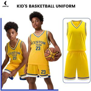 Jerseys Hot Seal Kids Basketll bJersey Basketball High Quality Fabric Polyester Mesh Custom Breathable ldren Basketball Shirts 2303 H240508