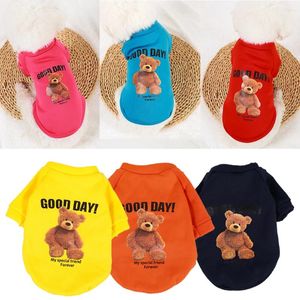 Hundkläder Autumn Winter Puppy Hoodie Clothing Cartoon Bear T Shirt Vest Cat Sweater With Pocket Big Sport Pet Clothes