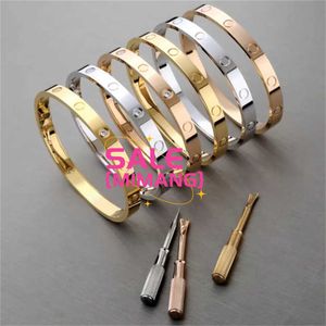 Designer Bracelete de luxo fêmea fêmea aço inoxidável Casais de fenda Casais de parafuso parafuso parafuso de pulseira moda liga de ouro nunca desbotamento não desbotado alérgico cjeweler