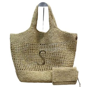 LCARE RAFFAS Designer Embroesato con sacche di sacchetta di paglia a mano Borsa di grande capacità per donne Viaggi in spiaggia per le vacanze estive sacchetti per le spalle di alta qualità