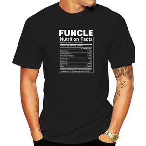 Мужские футболки Mens Funcle Nutritional Fact Fruth Front Front и Fun Funct Fort Camisa Mens Cotton Top Hip Hop Populat