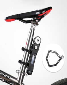 Anticut MTB Bike Folding Lock Fold Lock Antitheft Security Bicycle Accessoires Motorrad -Sicherheitschloss mit LED -Licht Allo5348065