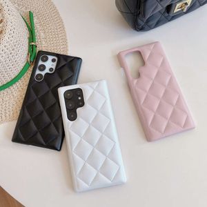 Luxury Xiaoxiangfeng Lingge Phone Suitable for Samsung S23 Ultra Litchi Pattern Leather Anti Drop Case S23p
