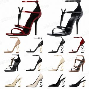 Classics slingback heels Women shoes fashion Dress Shoes Dance shoe new sexy 10cm Lady wedding Metal Belt buckle High Heel sandalgn8h#