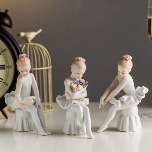 Miniaturen Vilead Keramik Ballett Mädchen Figur Doll Innenraum Home Dekoration Accessoires Wohnzimmer Schlafzimmer kreative Kinder Geschenk Colletction