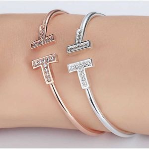 Noble and elegant bracelet popular gift choice Double Bracelet rose womens fashion silver jewelry with common tiffaniy
