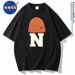 NASA CO märke amerikansk sommar bomull kinesisk mode t-shirt herrar kort ärm t-shirt halv ärm