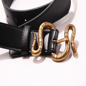 Hot Black color Luxury High Quality Cowhide Designer Belts Fashion snake pin buckle genuine leather belt mens womens belt ceinture belt 262G