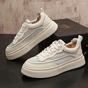 Scarpe casual maschili bianchi in argento nero mista per tutti i mocassini di lusso causali snettiche snettiche sneaker zapatos hombre zapatos