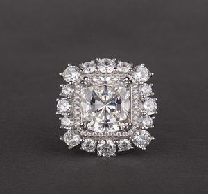Amanti di lusso 6ct anello di diamanti a zaffiro rosa originale 925 anelli da sposa in fidanzamento in argento sterling per donne gioggete gioielli 8956799
