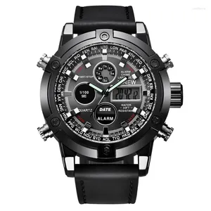 Orologi da polso uomo grande marchio xi orologio in pelle di moda band militare multifunzione sport dual time cronograph business digitale orologio digitale