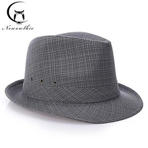 British Retro Mens Top Jazz Hat Size 4 57 58 59 60cm Straw Hat Fashion Mens Sunhat Gentleman 240429