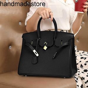 Cowhide Handbag Bag Platinum Women's 2024 High End Handbag Women's Bag Handmade Genuine Leather