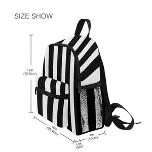 Backpacks Style Mode Stripe Print Schoolbag Polyester wasserdichte Kinder Rucksack Boy Girl School Taschen Kinder Satchel Schüler Mochila