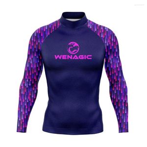 Menas de banho feminina para o guarda-chuva masculino Surf Surfing Swimsuites de manga comprida