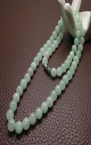 10mm grönt A Emerald Beads Halsband Jade Jewelry Jadeite Amulet Fashion 100 Natural Charm Gifts for Women Men Q05311352134