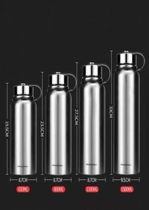 Amazon Outdoor Jogging Sport Isolated Thermos Bottles Vakuumflaskor Double Vägg Space Rostfritt stål Dricksvattenflaska3684184