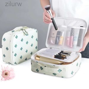 Kosmetiska väskor Portabel utomhusflicka Makeup Organiser Case Womens Makeup Bag Waterproof Womens Storage Bag D240425