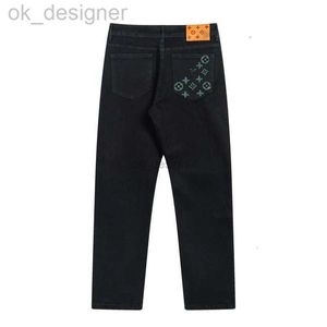 Designer jeans maschile ricamato slim fit high street jeans maschile designer jeans modella in difficoltà di motociclisti strappati i pantaloni jeansbiker Trucke