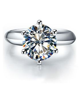 Qyi Silver 925 반지 여성 약혼은 반지 라운드 시뮬레이션 다이아몬드 매우 반짝이는 웨딩 선물 링 스톤 크기 11523 CT Y19605865