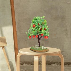 Dekorativa blommor 2 PCS Fruit Tree Model Micro Landscape Craft Decor Realistic Plant Adornment Sandbord Fake Dekorationer