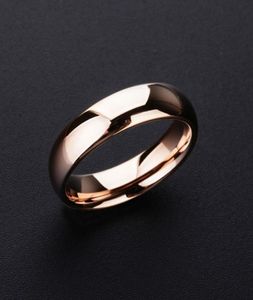 Ring New High Quality 1PCS Rose Gold Tone Tungsten Wedding Rings 23468mm Width Dome Band for Man and Woman 2103101631127