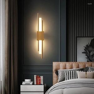 Lampa ścienna Nordic LED Sconce oświetlenie wewnętrzne do domowej sypialni łóżka salon lampy dekoracyjne El schody