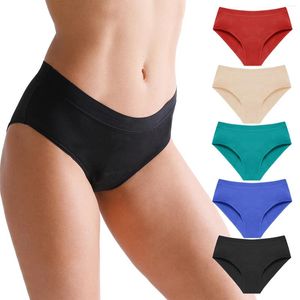 Mutandine femminili Donne mestruale Periodo traspirante a flusso pesante Assorbimento di medio vita a quattro strati Pantaloni a prova di perdita di lingerie