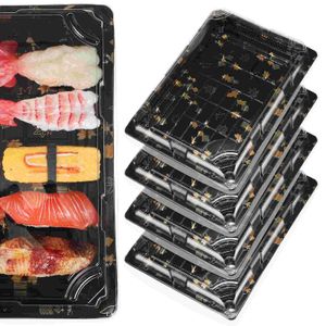 Disposable Dinnerware Food tray disposable sushi service takeout food box rectangular salad dessert bowl preparation container Q2405071