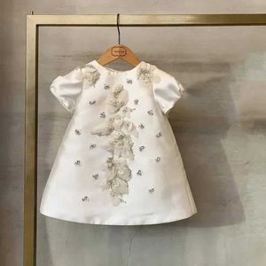 Abiti da battesimo Flower Girl Dress White Childrens Birthday Battista Elegant Lace Boutique Party Q240507