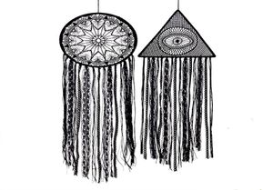 Black Boho Eye of God Handmade Dream Catcher Home Home Blessing tradizionale regalo per camere da letto per la parete per auto Kids Dreamcatch9260263