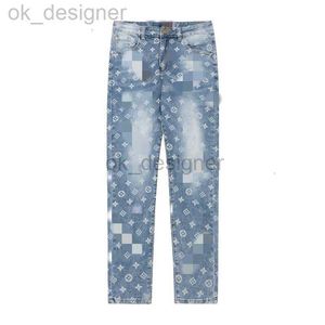 Designer Männer Jeans Wanderhose Ripped Hip Hop High Street Talkshow Musik Denim Rock Jeans lässig Solid Classic Straight Jeans Fashion Casual Hosen bestickt