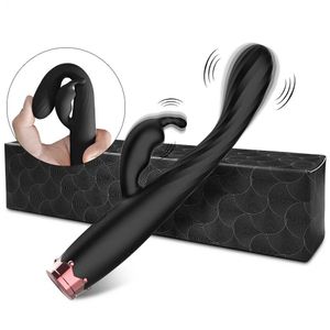 Andra hälsoskönhetsartiklar kraftfulla finger kanin vibrator kvinnlig bröstvårtor klitoris vakuumstimulator g spot massager dildo vuxna varor för kvinnor y240503