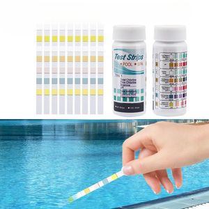 50/100pcs 6/7 1 Yüzme Havuzu PH Test Kağıdı Çok Hafif Klor/PH/Bromine Test Şeritleri Yüzme Havuzu Su Test Makası