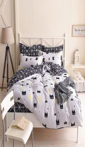 Batman Bedding Set Black Color Cartoon Duvet Cover Sheet Capa Single Full Queen King Size para crianças C10188563074