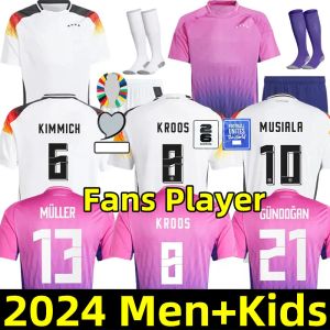 2024ユーロカップジャーマンサッカージャージー24 25 HAVERTZ BRANDT SANEナショナルチームサッカーシャツ2025男性キットセット女性ホームアウェイパープルミュラーミュラーホフマンキムミッチ