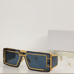 Óculos de sol retangulares de designer com moldura de metal e pernas transparentes combinadas com lentes de poliamida de alta definição BP102 BP103 Mulheres e homens de luxo de luxo