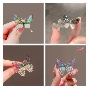 Brooches 1PC Butterfly Themed Fashion Enamel Crystal Rhinestones Brooch Pin For Women Niche Luxury Jewelry Clothes Dress Scarf Decoration