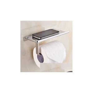 Toilettenpapierhalter Design 1 PC Edelstahl 304 Roll Mobilfunkhalter mit Regal Handtuchregal Tissue Boxes Badezimmer Accessoire DHFB0