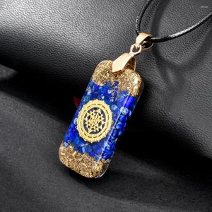 Collane a pendente Orgonite Energia EMF Protezione da radiazione Lapis Lapis Lazuli Healing Reiki Natural Stone Chakra Collana Amuleto Gioielli