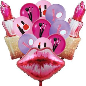 Decorazione per feste Spa Makeuptheme Balloon 3D Lips labbro per il matrimonio di San Valentino Girning Girl Supplies