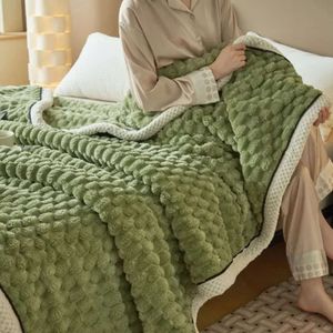 Wholesale Ocean New Multifunctional Shipping Beige High Weight Farley Milk Veet Blanket, Double Warm Nap Blanket