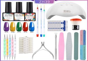 Set di smalto gel per unghie con kit di attrezzi per attrezzi per manicure lampada a led immutover immutarsi la lacca vernice7692396