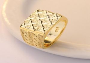 Gold Color Men Finger Ring Male Jewelry Resizeable Male Rings Frosted Open Adjustable Size Rings82201069081370