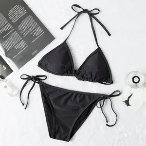 Verão feminino maiô de maiô de cintura alta biquíni designer de luxo maiô de banho de banho de praia de praia