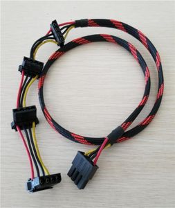 PC DIY TT TT TR2 RX 850W ATX MOD 8PIN до 4 4PIN IDE MOLEX Питания кабель шнур 18AWG Проволочный нейлон чистый общий 80cm3114292