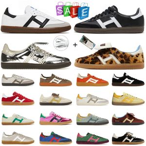 AAA Qualidade Wales Bonner Sapatos Designer Sapatos Mulheres Mulheres Menina de leopardo Spezials Handall Silver Metallic Sporty e Rich Pink Black White Sports Trainers